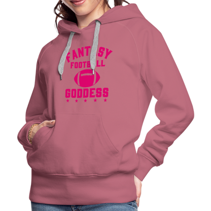 Fantasy Football Goddess Women’s Premium Hoodie - mauve