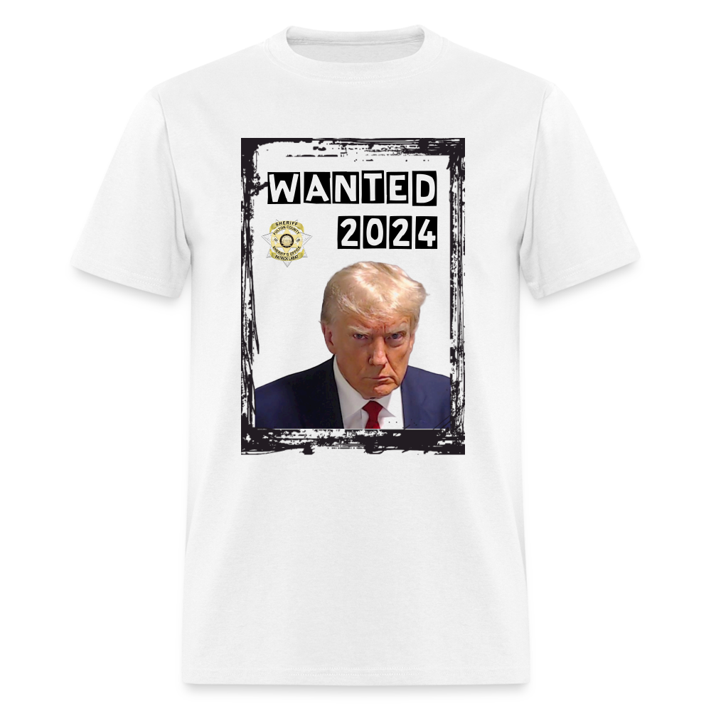 Trump Mugshot T-Shirt Wanted 2024 - white
