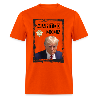 Trump Mugshot T-Shirt Wanted 2024 - orange