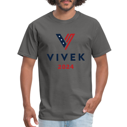 Vivek 2024 T-Shirt (Vivek Ramaswamy for President) - charcoal