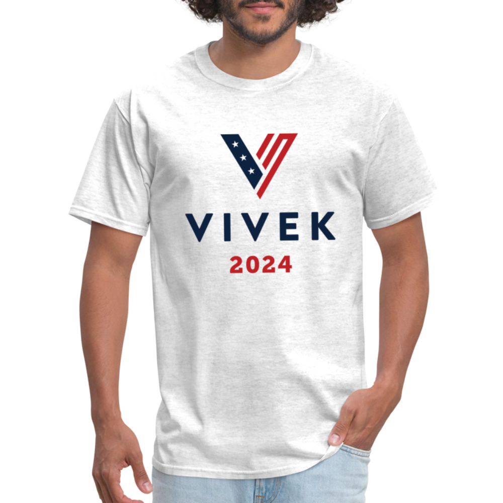 Vivek 2024 T-Shirt (Vivek Ramaswamy for President) - light heather gray