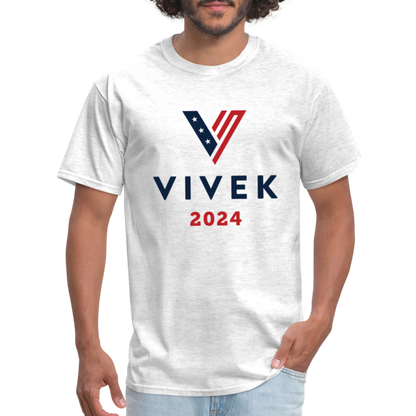Vivek 2024 T-Shirt (Vivek Ramaswamy for President) - light heather gray