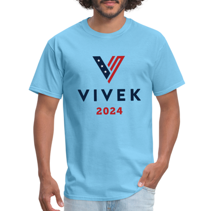 Vivek 2024 T-Shirt (Vivek Ramaswamy for President) - aquatic blue