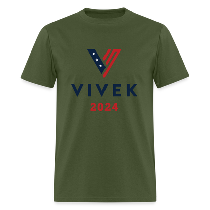 Vivek 2024 T-Shirt (Vivek Ramaswamy for President) - military green