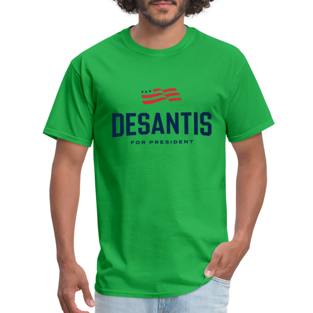 Ron Desantis T-Shirt (for President 2024) - bright green