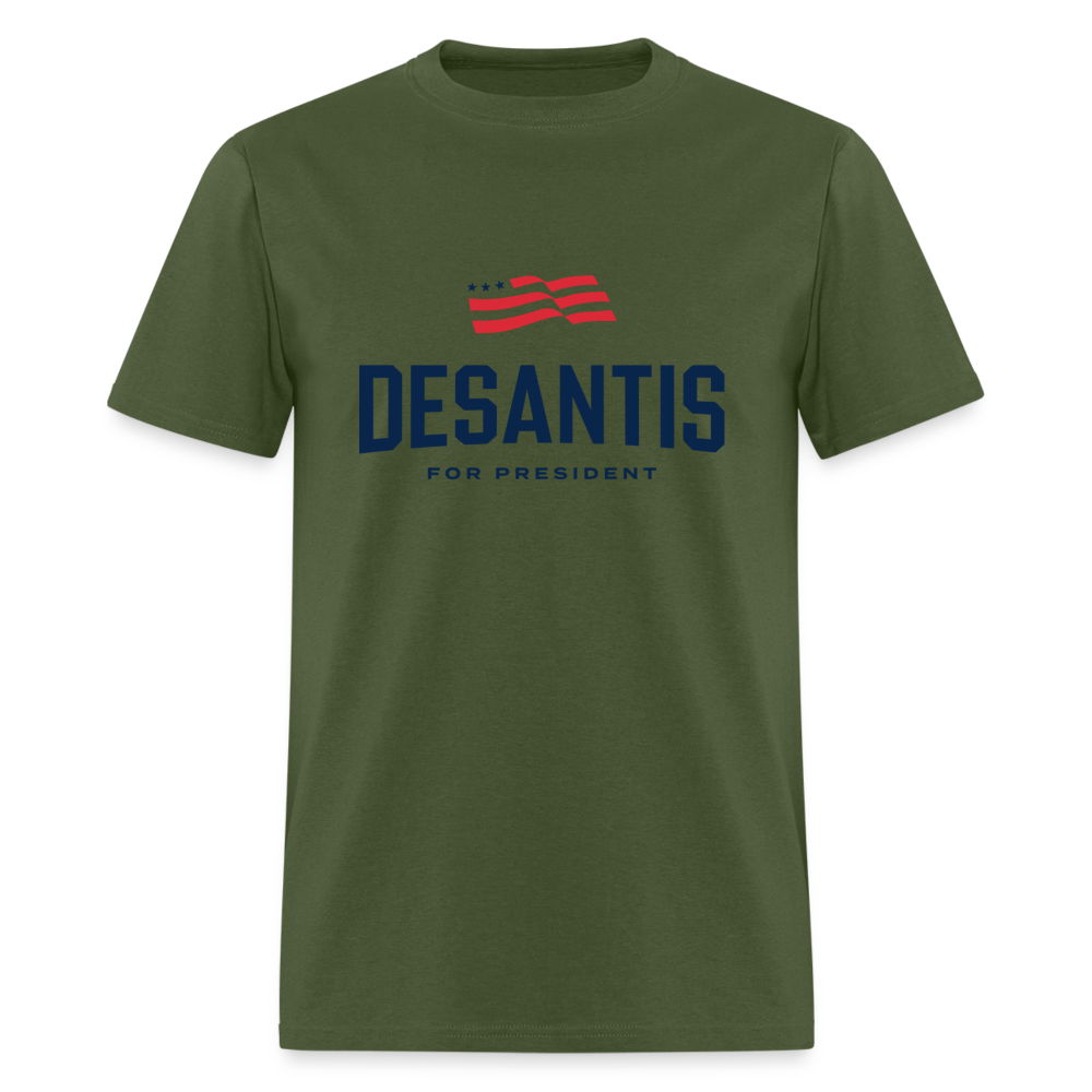 Ron Desantis T-Shirt (for President 2024) - military green