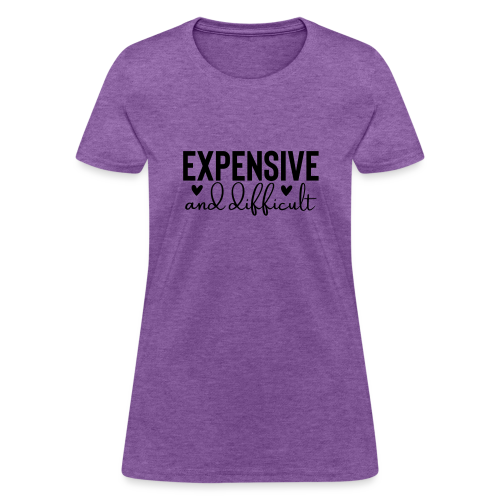 Expensive and Difficult Women's T-Shirt - purple heather