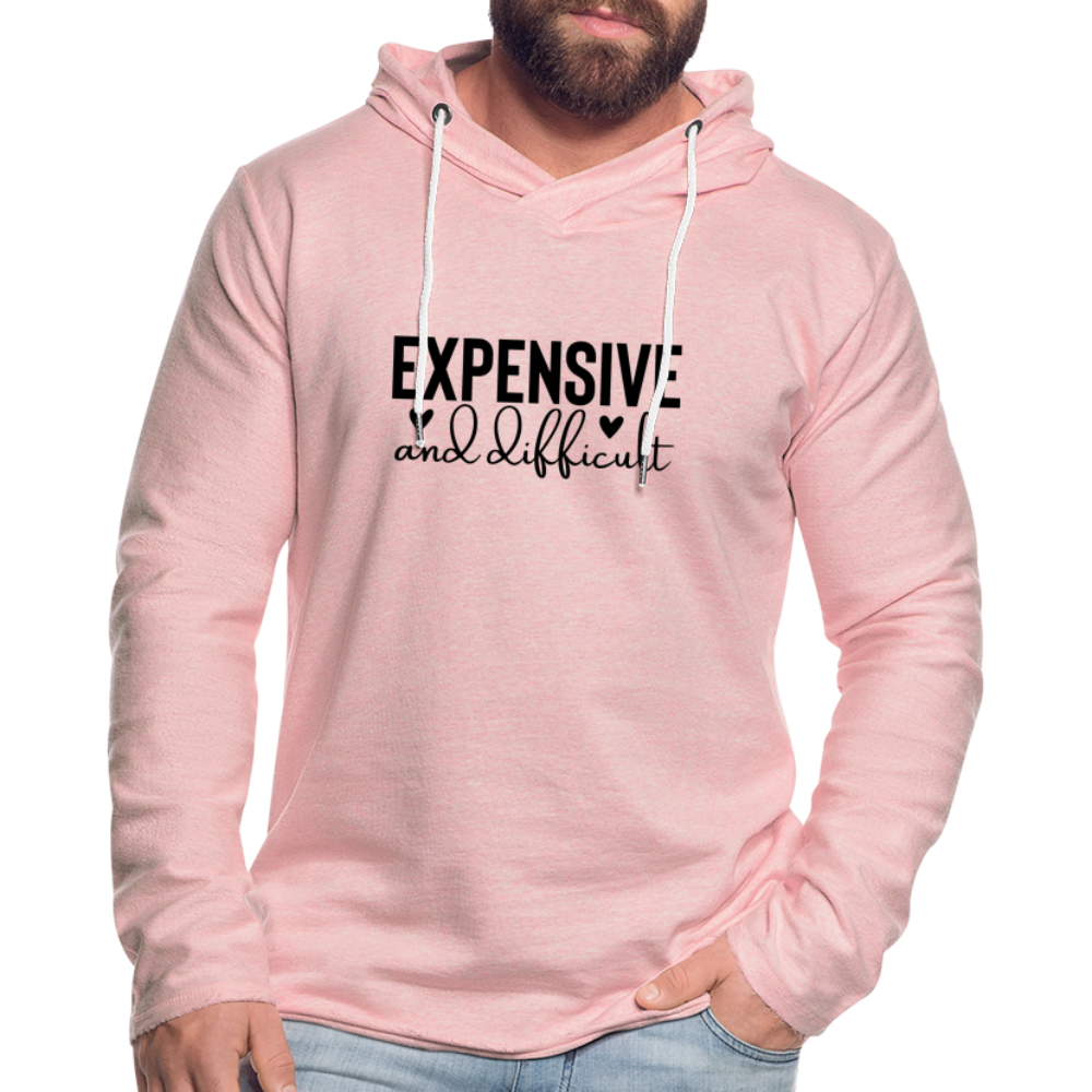 Expensive and Difficult Lightweight Terry Hoodie - cream heather pink