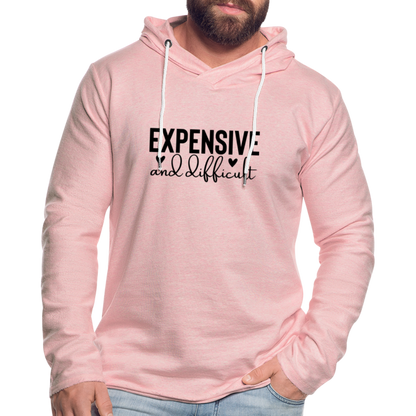 Expensive and Difficult Lightweight Terry Hoodie - cream heather pink