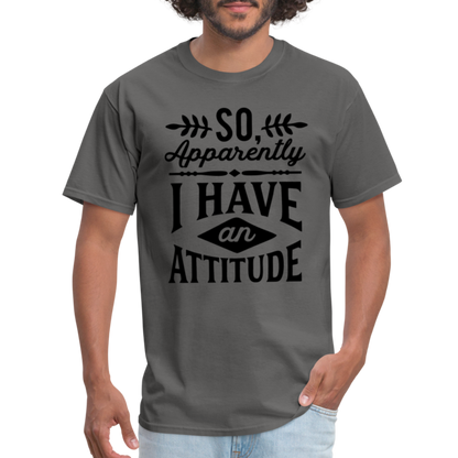 So Apparently I Have An Attitude T-Shirt - charcoal