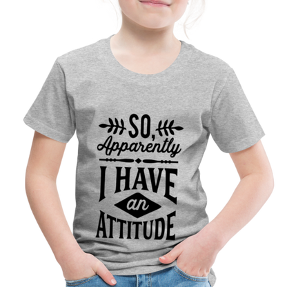 So Apparently I Have An Attitude Toddler Premium T-Shirt - heather gray