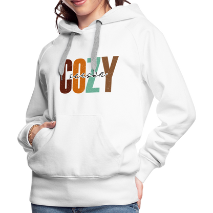 Cozy Season Women’s Premium Hoodie - white