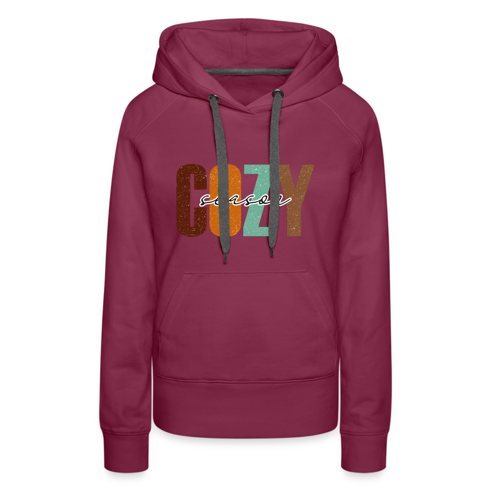 Cozy Season Women’s Premium Hoodie - burgundy