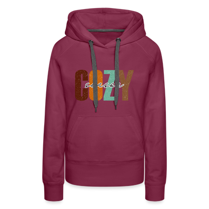 Cozy Season Women’s Premium Hoodie - burgundy