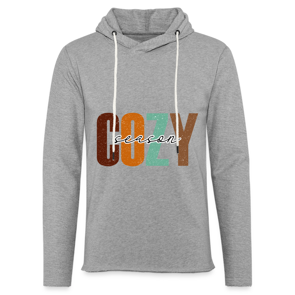 Cozy Season Lightweight Terry Hoodie - heather gray