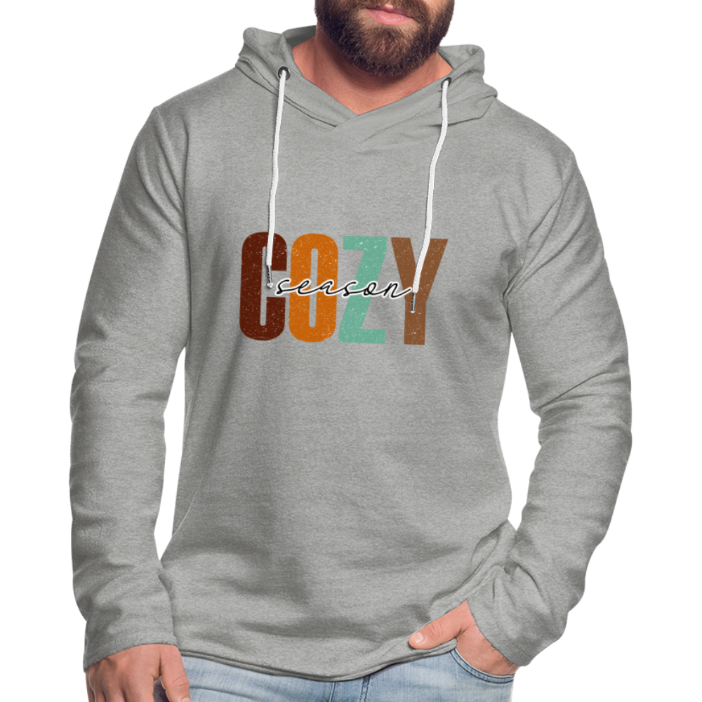 Cozy Season Lightweight Terry Hoodie - heather gray