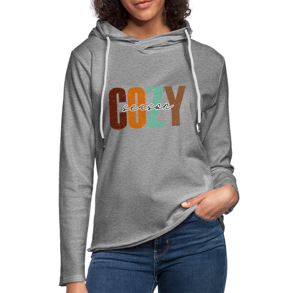 Cozy Season Lightweight Terry Hoodie - heather gray