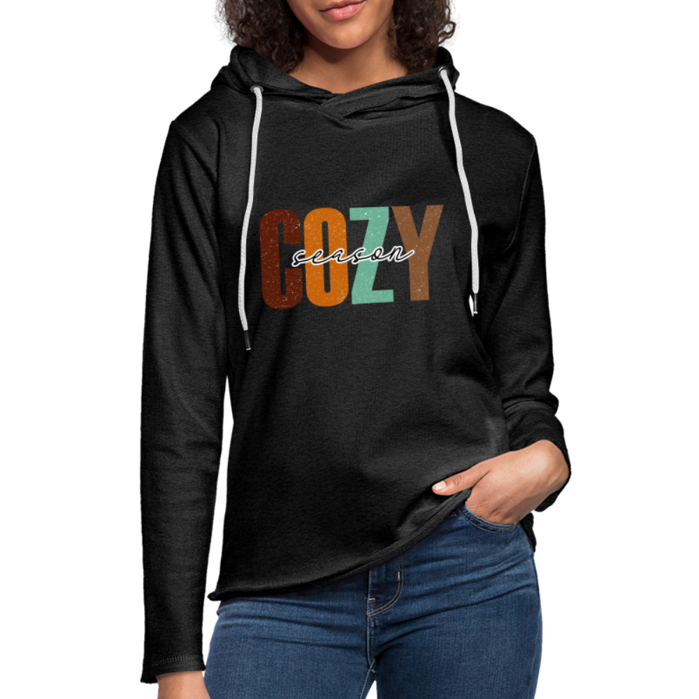 Cozy Season Lightweight Terry Hoodie - charcoal grey