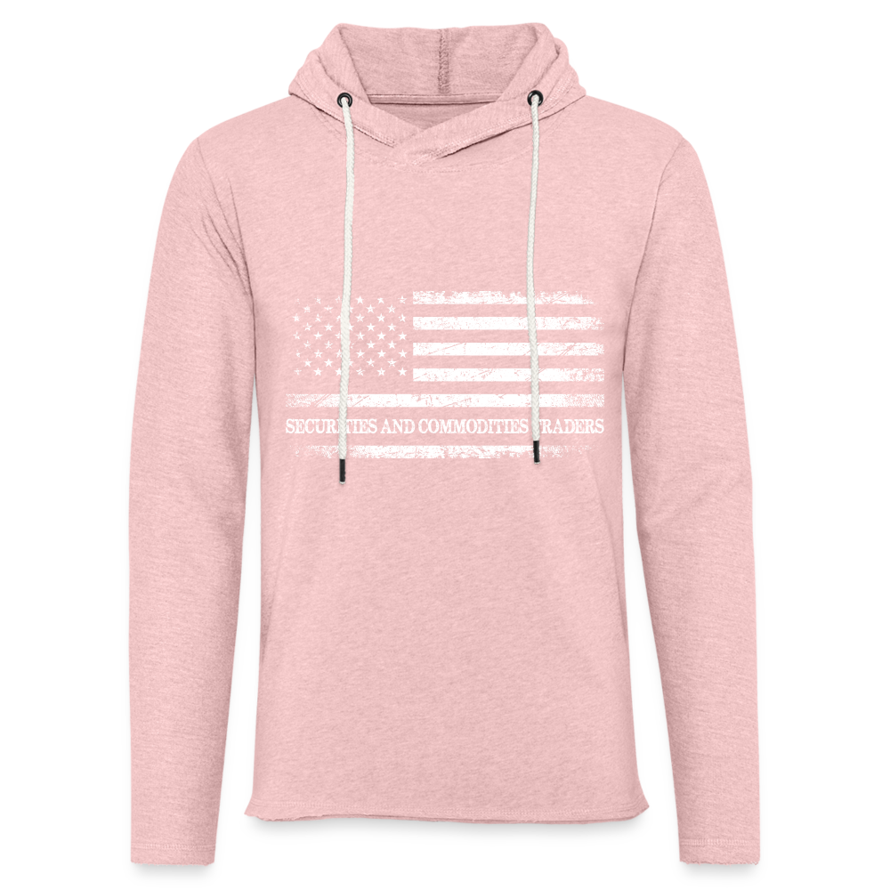 Securities and Commodities Trader Lightweight Terry Hoodie - cream heather pink