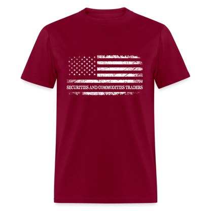 Securities and Commodities Traders T-Shirt - burgundy