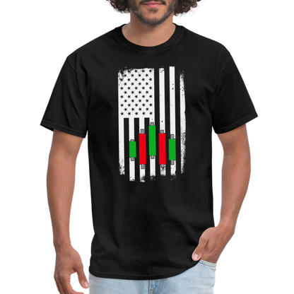 Candlestick Flag T-Shirt - black