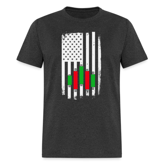 Candlestick Flag T-Shirt - heather black