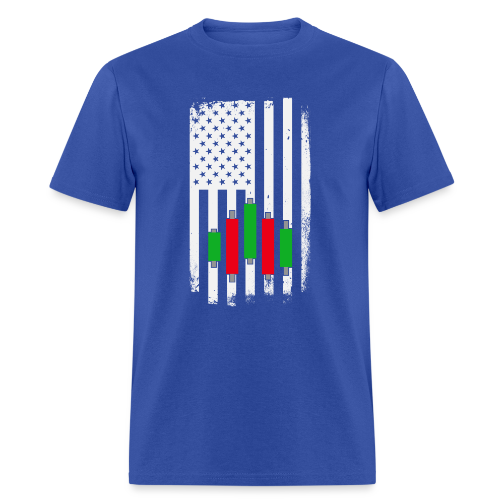 Candlestick Flag T-Shirt - royal blue