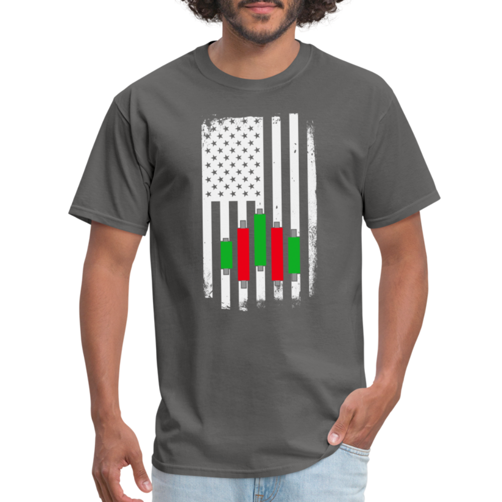 Candlestick Flag T-Shirt - charcoal
