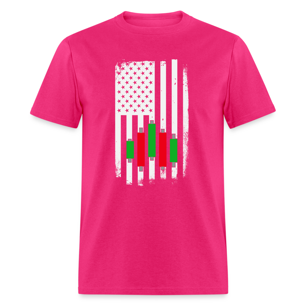 Candlestick Flag T-Shirt - fuchsia