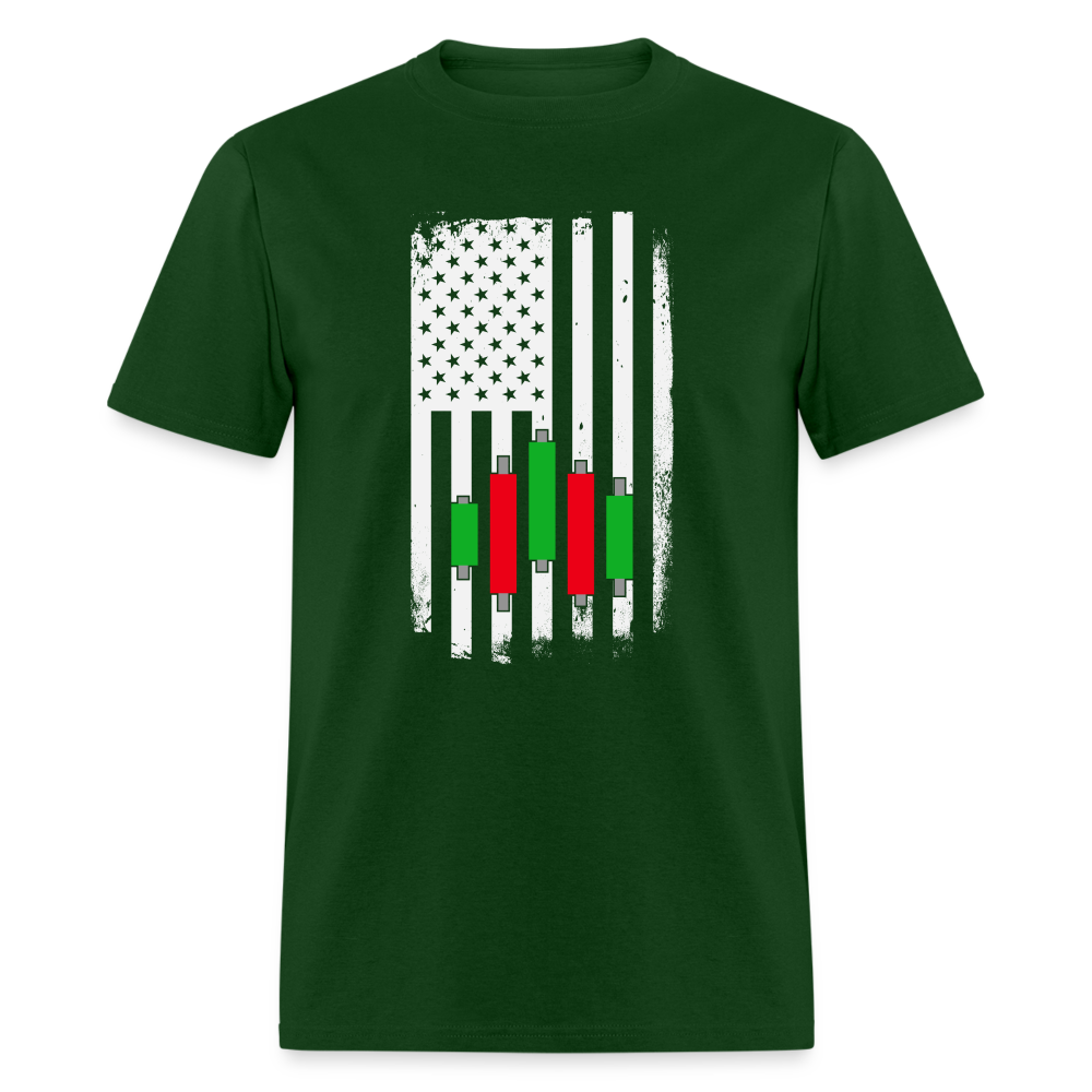Candlestick Flag T-Shirt - forest green