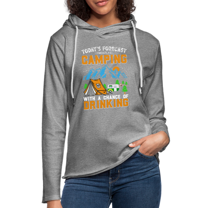 Camping with a Chance of Drinking Lightweight Terry Hoodie - heather gray
