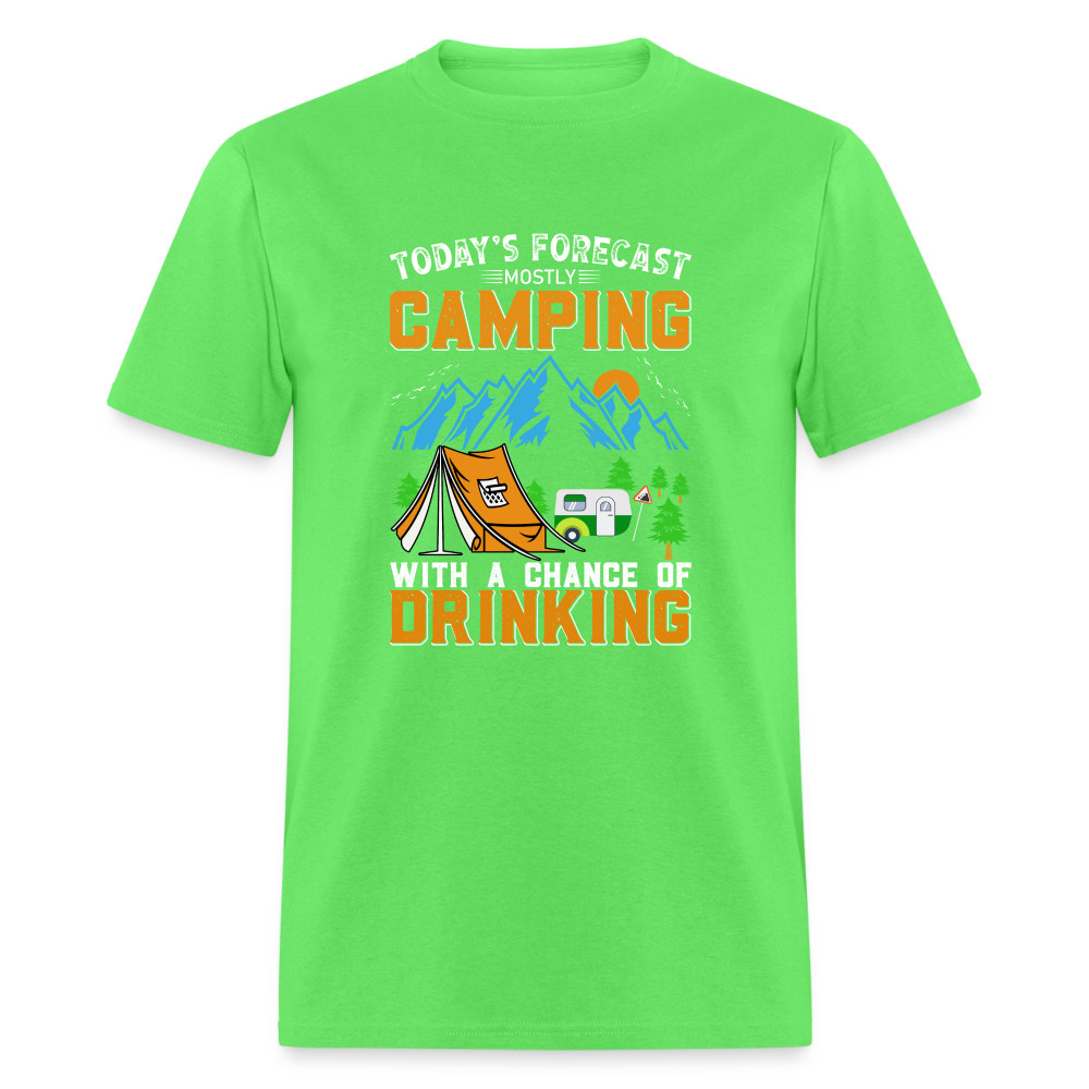 Camping With A Chance Of Drinking T-Shirt - kiwi