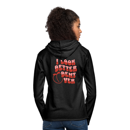 I Look Better Bent Over Lightweight Terry Hoodie - charcoal grey