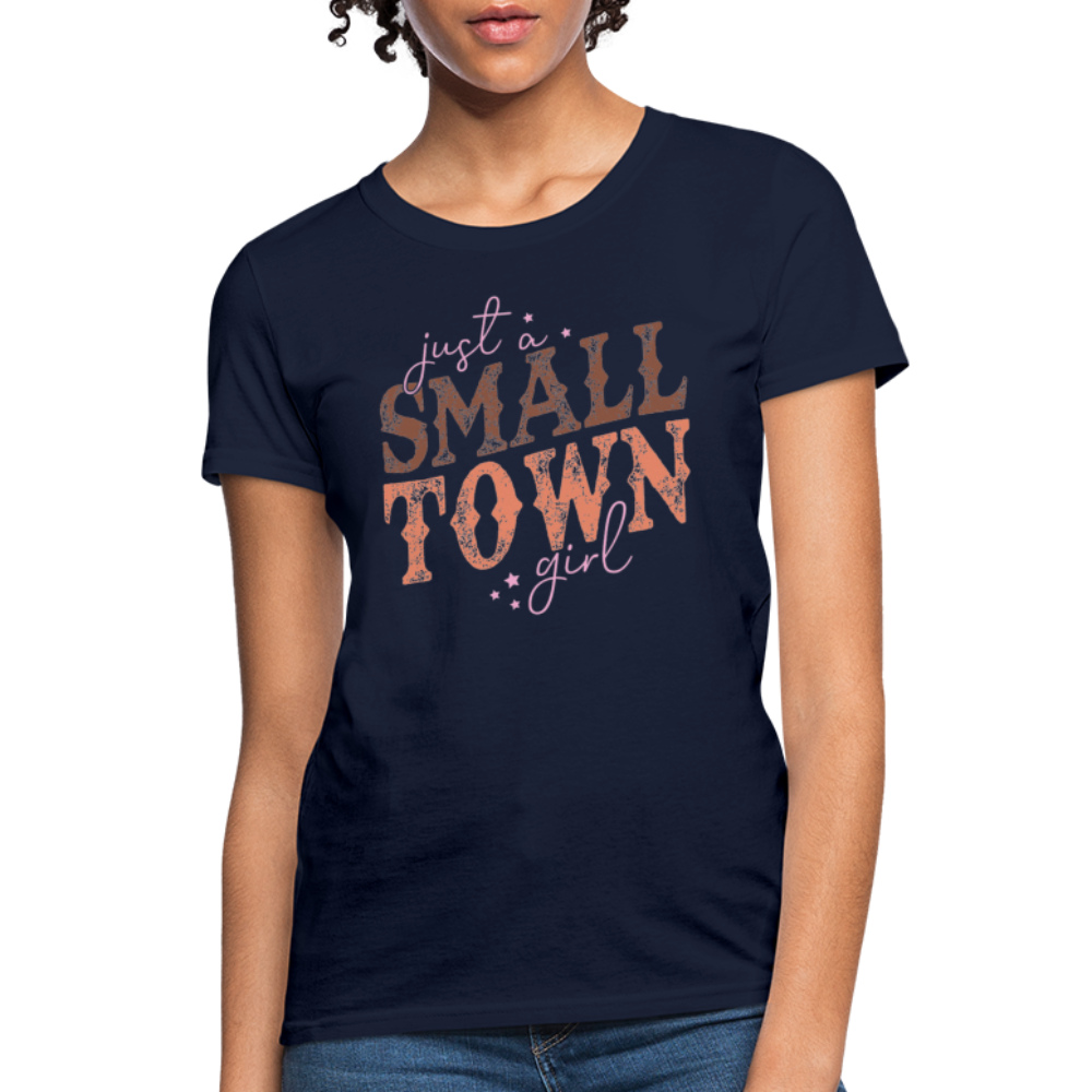 Just A Small Town Girl T-Shirt - navy