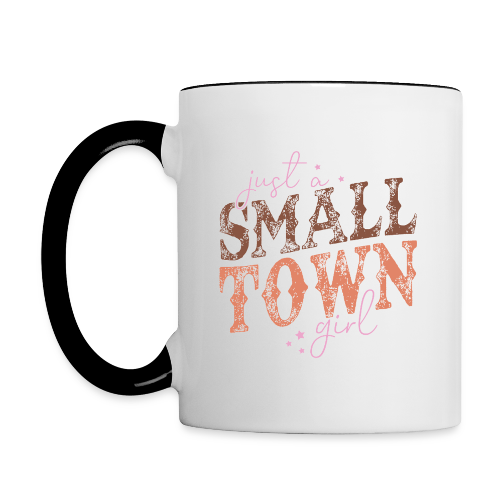Just A Small Town Girl Coffee Mug - white/black