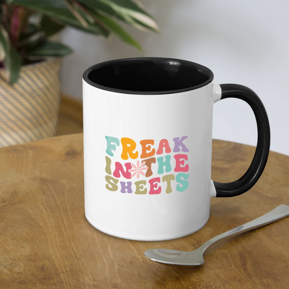 Freak In The Sheets Coffee Mug - white/black