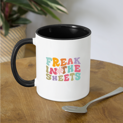 Freak In The Sheets Coffee Mug - white/black
