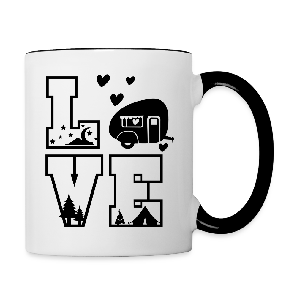 Love Camping Coffee Mug - white/black