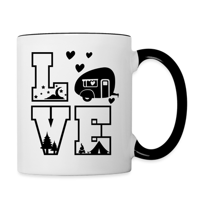 Love Camping Coffee Mug - white/black