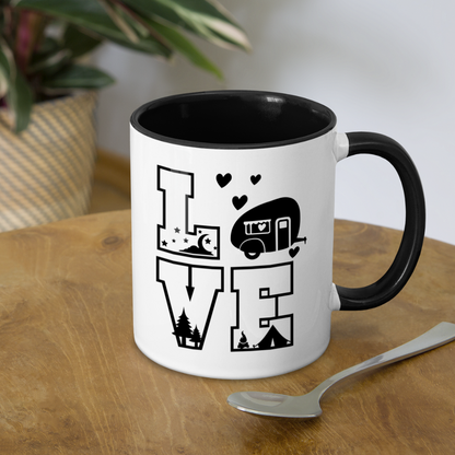 Love Camping Coffee Mug - white/black