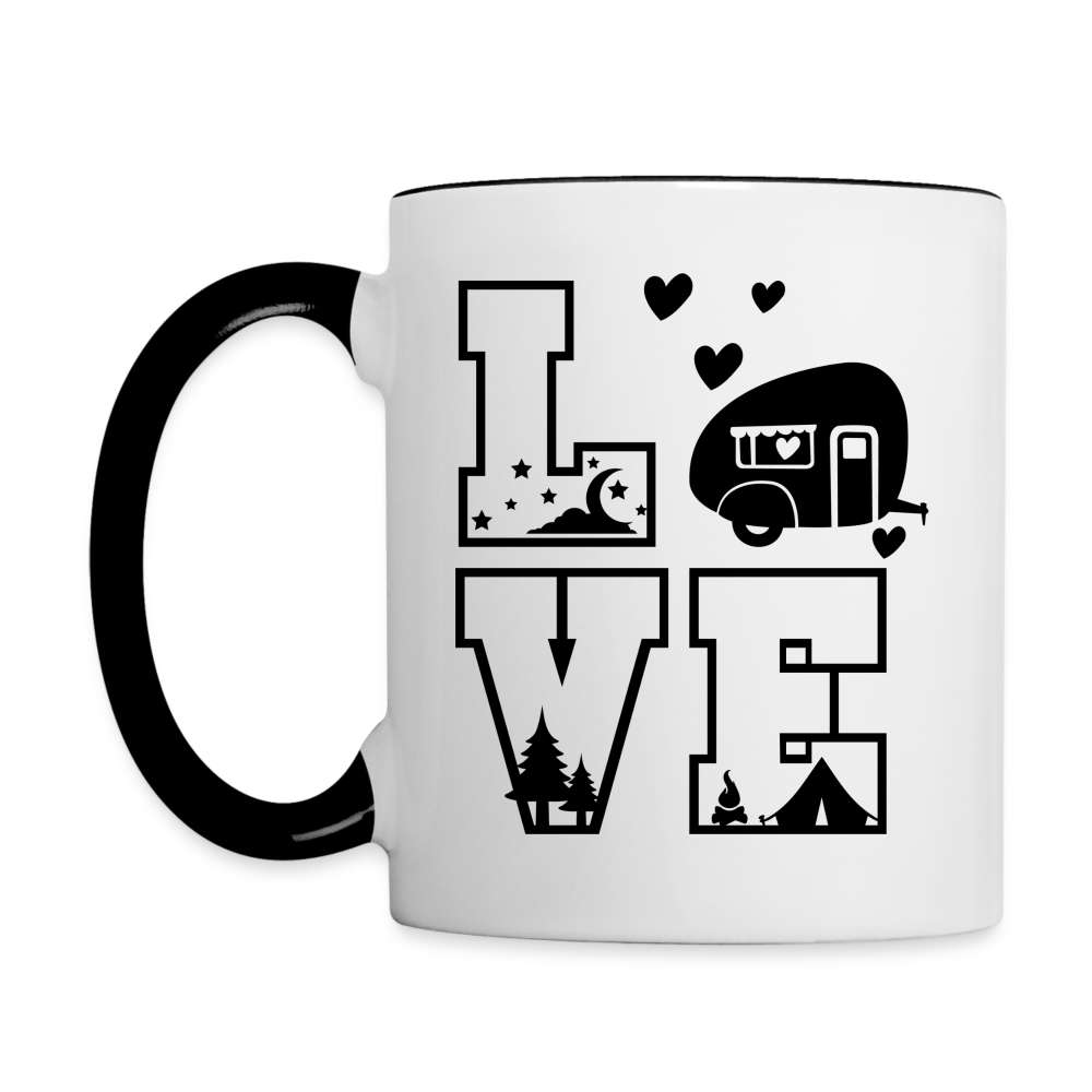 Love Camping Coffee Mug - white/black