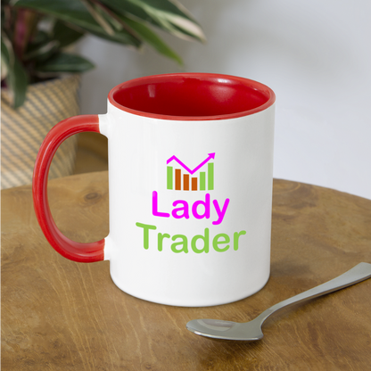 Lady Trader Coffee Mug - white/red