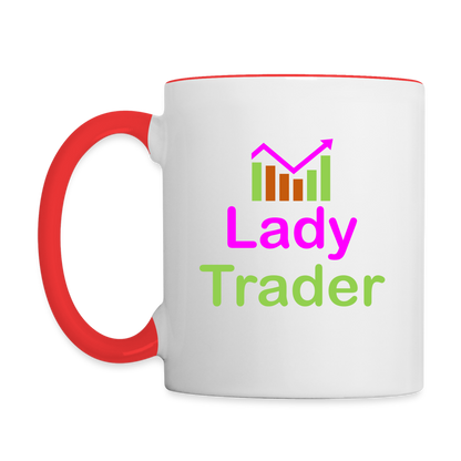 Lady Trader Coffee Mug - white/red