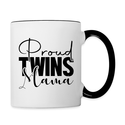 Proud Twins Mama Coffee Mug - white/black