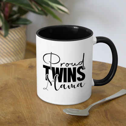 Proud Twins Mama Coffee Mug - white/black