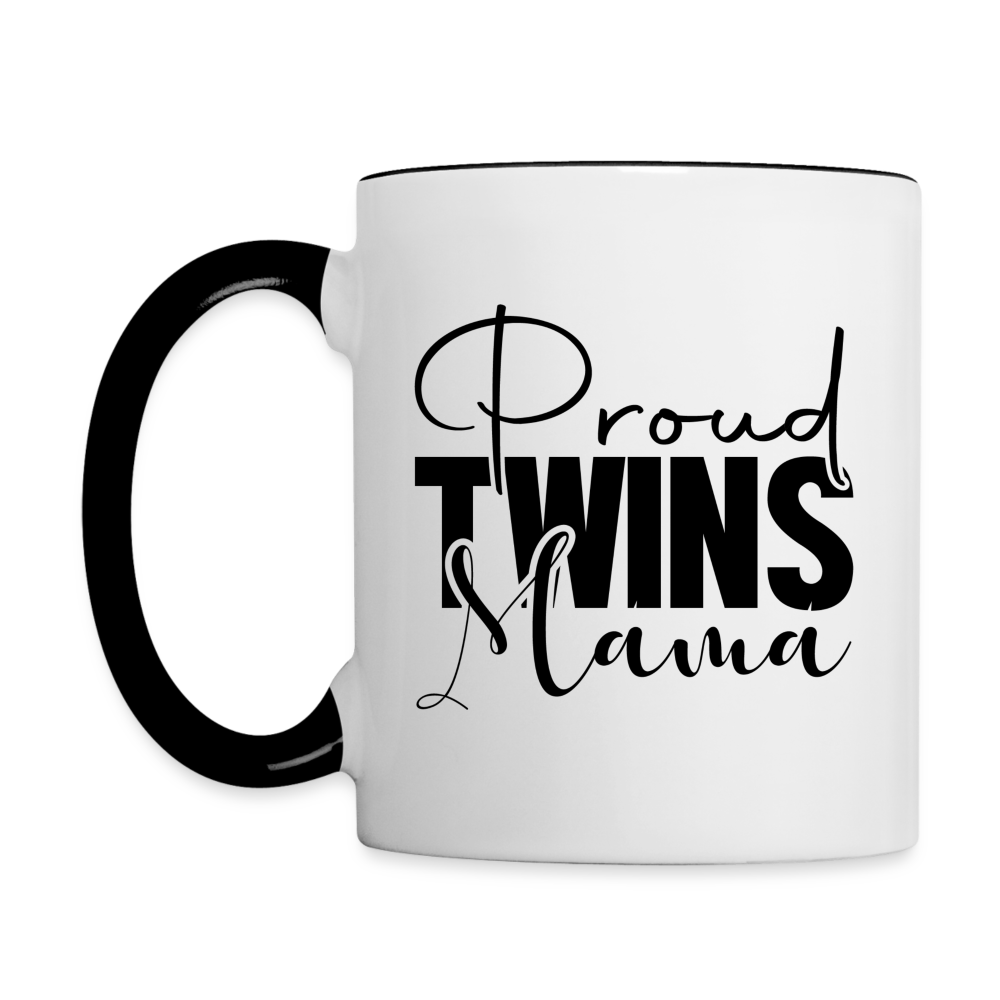 Proud Twins Mama Coffee Mug - white/black