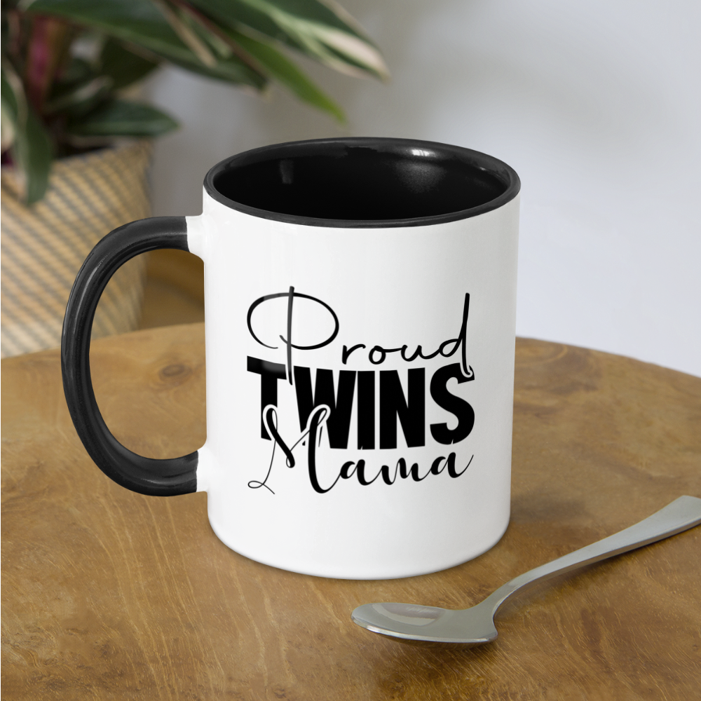 Proud Twins Mama Coffee Mug - white/black