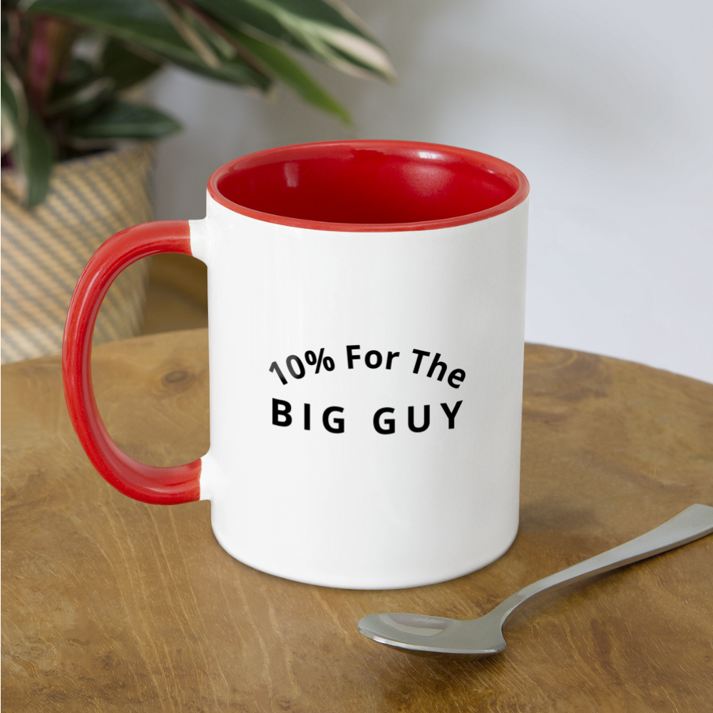 10% For The Big Guy Coffee Mug - white/red