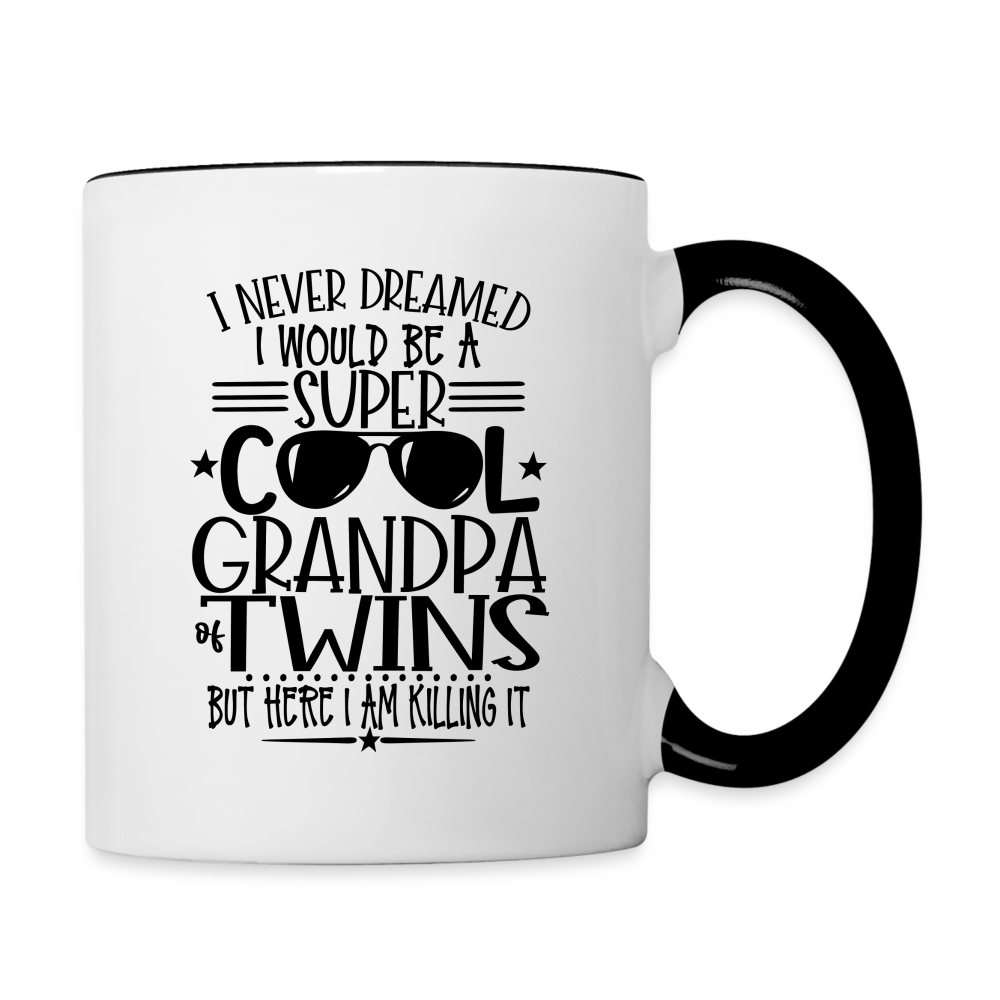 Super Cool Grandpa Of Twins Coffee Mug - white/black