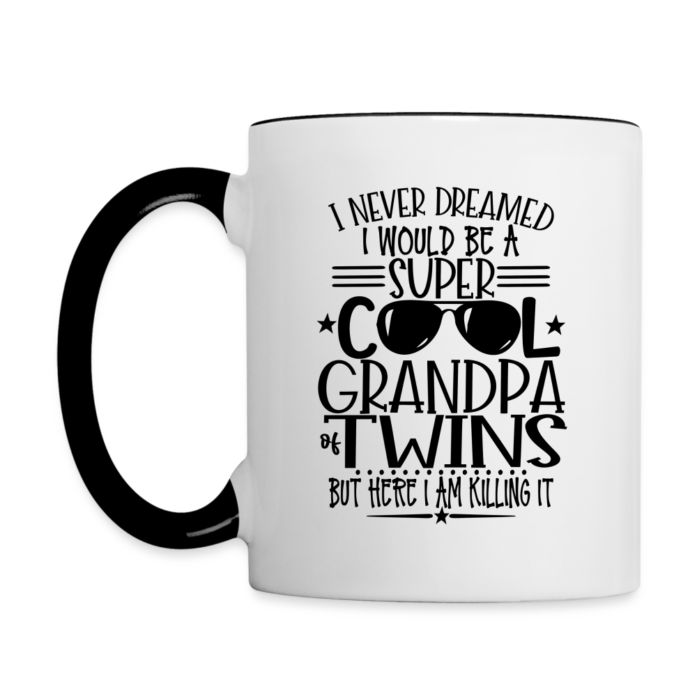 Super Cool Grandpa Of Twins Coffee Mug - white/black